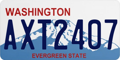 WA license plate AXT2407