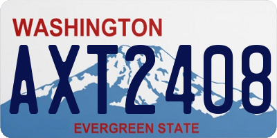 WA license plate AXT2408