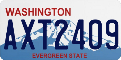 WA license plate AXT2409