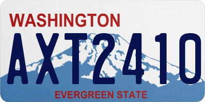 WA license plate AXT2410