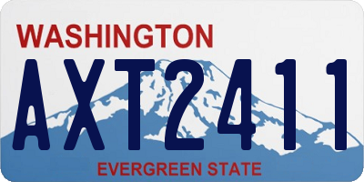 WA license plate AXT2411