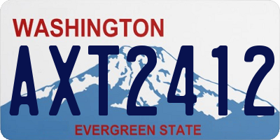 WA license plate AXT2412