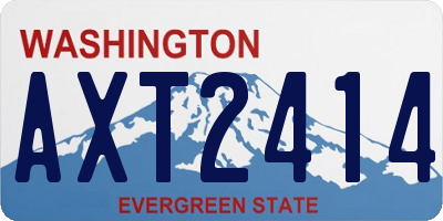 WA license plate AXT2414