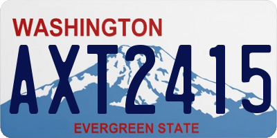 WA license plate AXT2415
