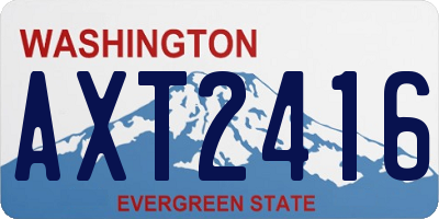 WA license plate AXT2416