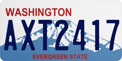 WA license plate AXT2417