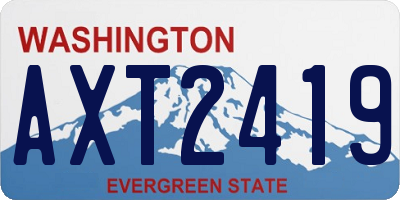WA license plate AXT2419