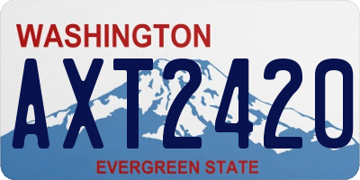 WA license plate AXT2420