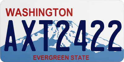 WA license plate AXT2422