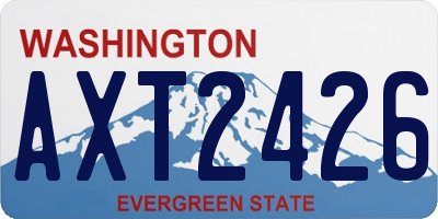 WA license plate AXT2426