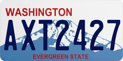 WA license plate AXT2427