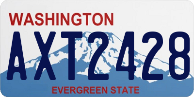 WA license plate AXT2428