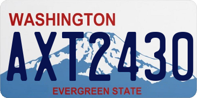 WA license plate AXT2430