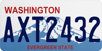 WA license plate AXT2432