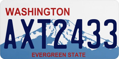 WA license plate AXT2433