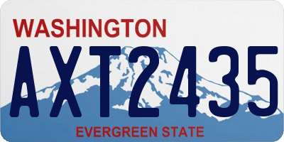 WA license plate AXT2435
