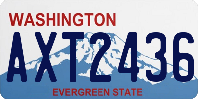 WA license plate AXT2436