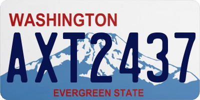 WA license plate AXT2437