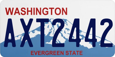 WA license plate AXT2442