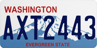 WA license plate AXT2443