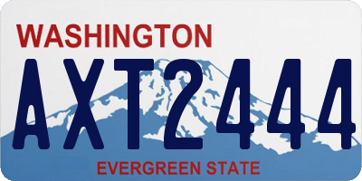 WA license plate AXT2444