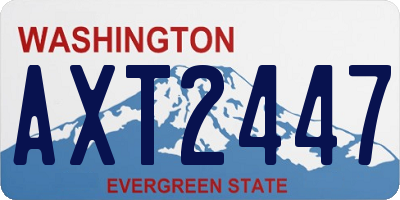 WA license plate AXT2447