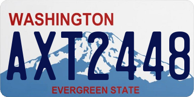 WA license plate AXT2448