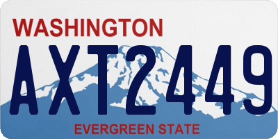 WA license plate AXT2449