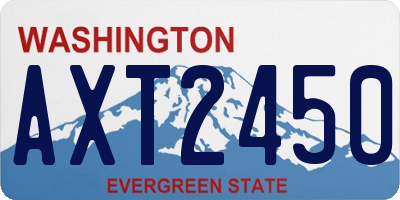 WA license plate AXT2450