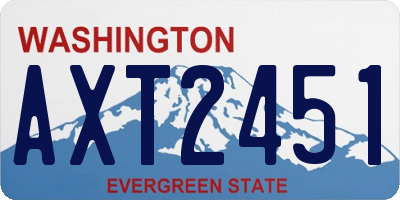 WA license plate AXT2451
