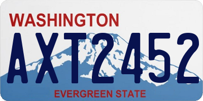 WA license plate AXT2452