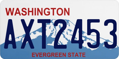 WA license plate AXT2453