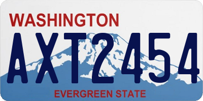 WA license plate AXT2454