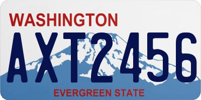 WA license plate AXT2456