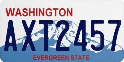 WA license plate AXT2457