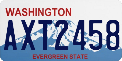 WA license plate AXT2458