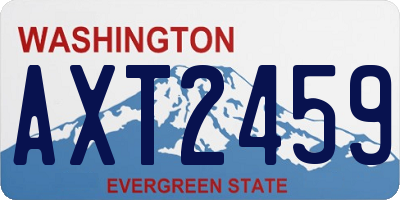 WA license plate AXT2459