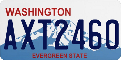 WA license plate AXT2460