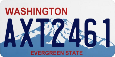 WA license plate AXT2461