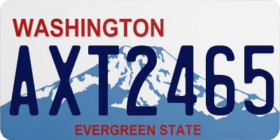 WA license plate AXT2465