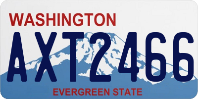 WA license plate AXT2466