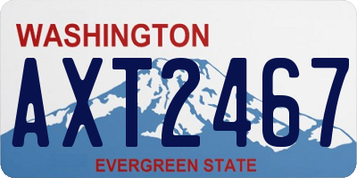 WA license plate AXT2467