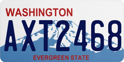 WA license plate AXT2468