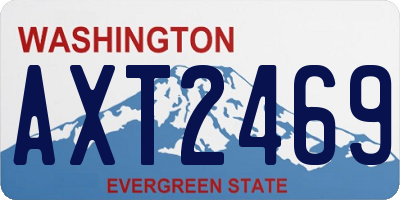 WA license plate AXT2469
