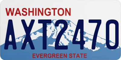WA license plate AXT2470