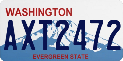 WA license plate AXT2472