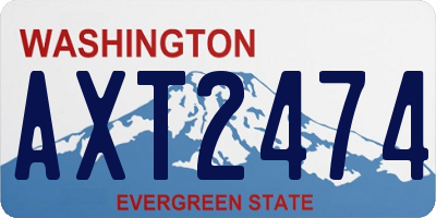 WA license plate AXT2474
