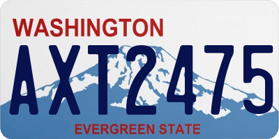 WA license plate AXT2475