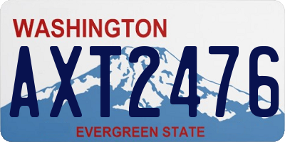 WA license plate AXT2476