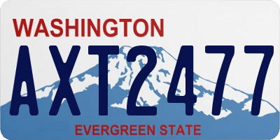 WA license plate AXT2477